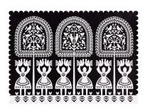 Opakowanie Podkładka filc - mała kurpie czarna FOLKSTAR