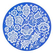 Opakowanie Podkładka pod mysz - kujawska niebieska okrągła