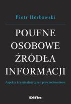 Okładka książki Poufne osobowe źródła informacji