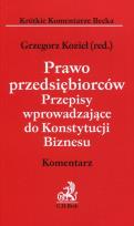 Opakowanie Prawo przedsiębiorców Przepisy wprowadzające do Konstytucji Biznesu