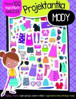 Okładka książki Projektantka mody, książeczka z ponad 100 wypukłymi naklejkami