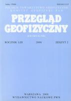 Opakowanie Przegląd Geofizyczny Kwartalnik Rocznik LIII 2008
