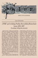 Okładka książki Ster pod redakcją Pauliny Kuczalskiej-Reinschmit' Lwów 1895-1897