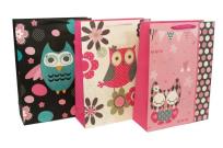 Opakowanie Torebka płaska mała Sowa brokat