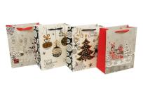 Opakowanie Torebka Świąteczna pionowa średnia mix wzorów