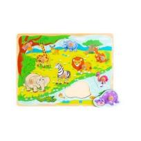 Opakowanie Układanka z pinezkami Zwierzęta dzikie 9