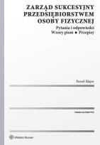 Okładka książki Zarząd sukcesyjny przedsiębiorstwem osoby fizycznej