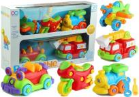 Opakowanie Zestaw 5 pojazdów do rozkręcania + 4 narzędzia