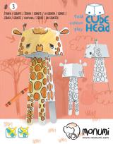 Okładka książki ŻYRAFA CUBE HEAD ZŁÓŻ I POKOLORUJ