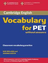 Okładka książki Cambridge Vocabulary for PET Edition without answers