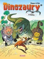 Okładka książki Dinozaury w komiksie T.1