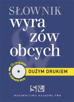 Okładka książki Dużym drukiem Słownik wyrazów obcych z płytą CD