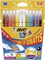 Opakowanie Flamastry KIDS Colour & Erase (10+2 szt.) BIC