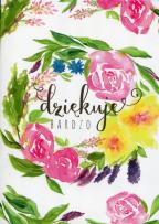 Opakowanie Henry karnet B6 Dziękuję akwarela wianek