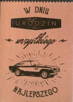 Opakowanie Henry karnet B6 Retro Urodziny Samochód