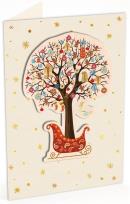 Opakowanie Karnet C6 naklejany + koperta Święta Drzewko