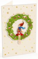 Opakowanie Karnet C6 naklejany + koperta Święta Wieniec