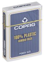 Opakowanie Karty do gry Copag 100% Plastic Poker size Jumbo Index granatowe