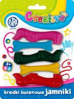 Opakowanie Kredki świecowe - jamniki 5 kolorów ASTRA