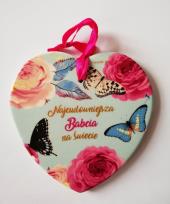 Opakowanie Magnes ceramiczny, Najcudowniejsza Babcia na świecie, serce, morski