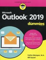 Okładka książki Microsoft Outlook 2019 For Dummies