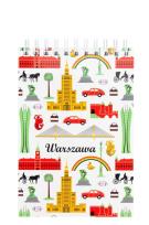 Opakowanie Notes A6 - mały Warszawa symbole FOLKSTAR