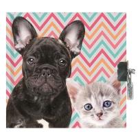 Opakowanie Pamiętnik z kłódką Dog & Cat