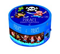 Okładka książki PIRACI KSIĄŻKA Z PUZZLAMI W PUDEŁKU