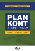 Okładka książki Plan kont z komentarzem handel produkcja usługi