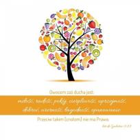 Opakowanie Podstawka korkowa - Owocem zaś Ducha są