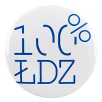 Opakowanie Przypinka mała - 100% Łódź biała 37 mm FOLKSTAR