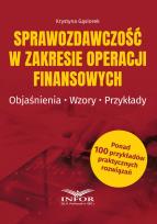 Okładka książki Sprawozdawczość w zakresie operacji finansowych.