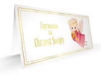 Opakowanie Zaproszenie - Chrzest dziewczynka (5szt.)