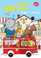 Okładka książki Znajdź i pokoloruj. 300 nowych słów 5+ (niebieska)