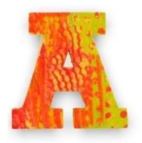 Opakowanie Drewniana literka z serii Paw - A