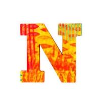 Opakowanie Drewniana literka z serii Paw - N