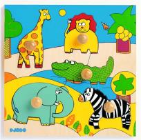 Opakowanie Drewniane puzzle - Zwierzątka Safari