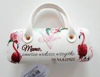 Opakowanie Etui na okulary - Mamo, zawsze... (flaming białe)