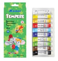 Opakowanie Farby Tempera 12ml 10 kolorów Mały Szewczyk - KARBON