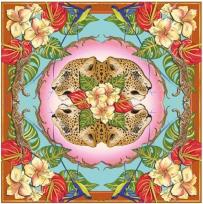 Opakowanie Karnet kwadrat z kopertą Leopards & Hummingbirds