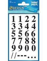 Opakowanie Naklejki czarne cyfry - 15,5mm