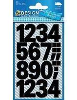 Opakowanie Naklejki czarne cyfry - 25mm