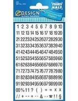 Opakowanie Naklejki czarne liczby na białym tle - 5mm