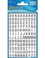 Opakowanie Naklejki czarne litery na białym tle - 6,5mm