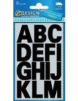 Opakowanie Naklejki czarne litery - 25mm