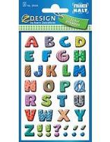 Opakowanie Naklejki kolorowe - literki