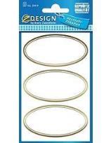 Opakowanie Naklejki na przetwory - elipsy złote