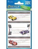 Opakowanie Naklejki na zeszyty - auta