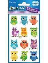 Opakowanie Naklejki papierowe premium - sowy