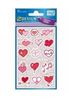 Opakowanie Naklejki papierowe - Serca